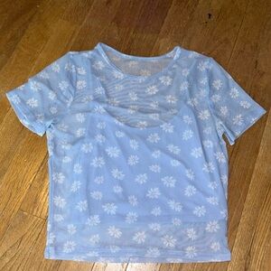 Mesh baby tee with tank top